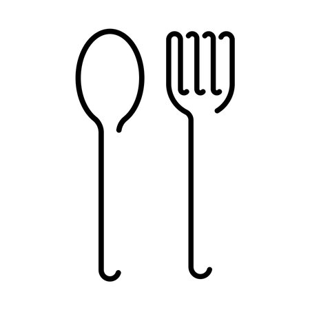spoon and fork icon vector illustration logo templateのイラスト素材