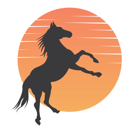 horse logo vector illustration template designのイラスト素材