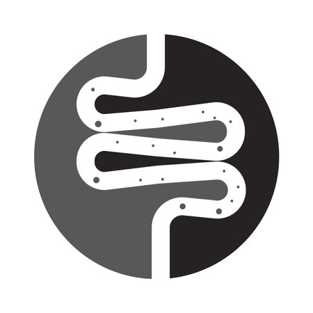 intestine simple icon vector illustration symbol designのイラスト素材