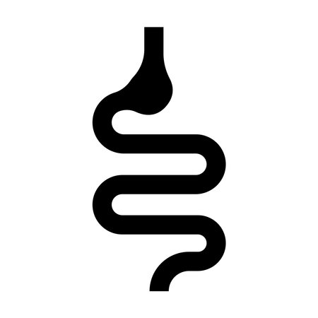 intestine simple icon vector illustration symbol designのイラスト素材