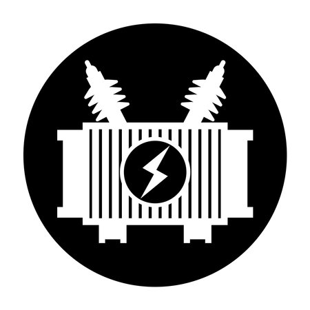 high voltage electrical transformer icon vector symbol designのイラスト素材