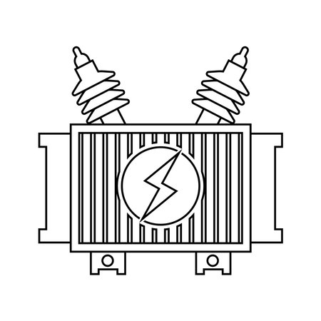 high voltage electrical transformer icon vector symbol designのイラスト素材