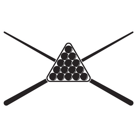 Billiards black simple icon on a white background for web designのイラスト素材