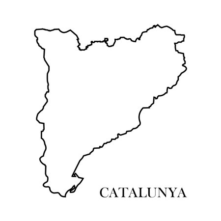 catalonia map icon vector illustration symbol designのイラスト素材