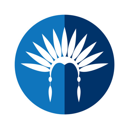 American Native Chief Head Indian Logo vector illustration designのイラスト素材