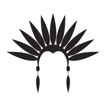 American Native Chief Head Indian Logo vector illustration designのイラスト素材