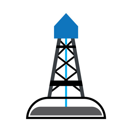 Oil rigs, oil industry production equipment, vector illustration logo designのイラスト素材