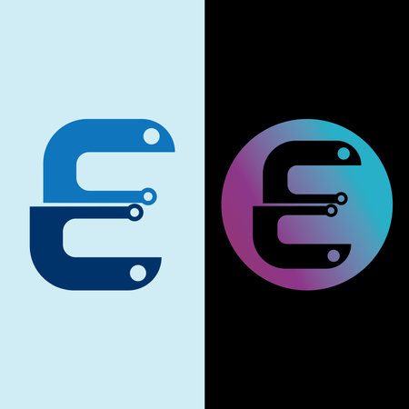 letter E logo vector illustration abstract designのイラスト素材