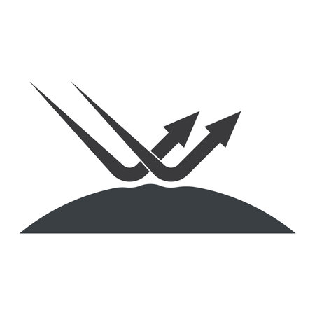 Surface Reflection, Contact Lens UV Resistance illustration vector iconのイラスト素材