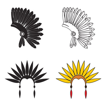 american indian tribal war hat icon, vector illustration designのイラスト素材