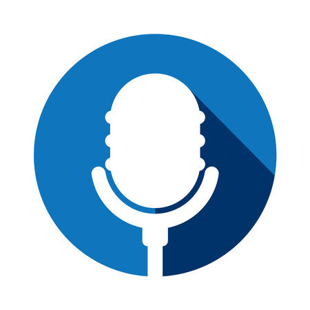 Microphone icon vector illustration simple designのイラスト素材