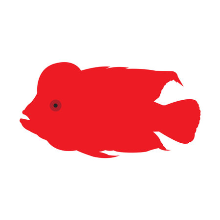 louhan fish icon vector illustration symbol designのイラスト素材