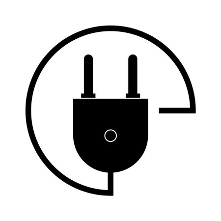 electric plug icon vector illustration logo designのイラスト素材