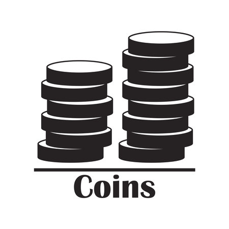 coin stack icon vector illustration symbol designのイラスト素材