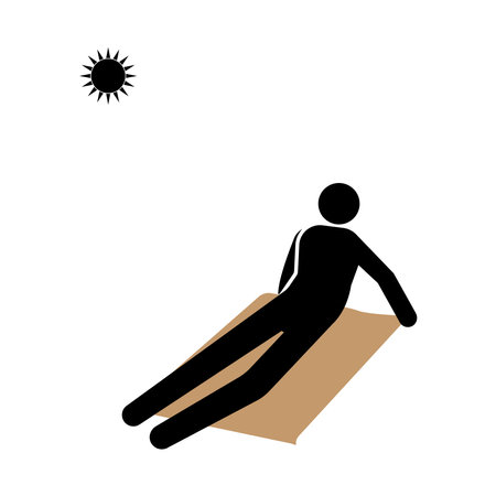 sunbathing icon vector illustration symbol designのイラスト素材