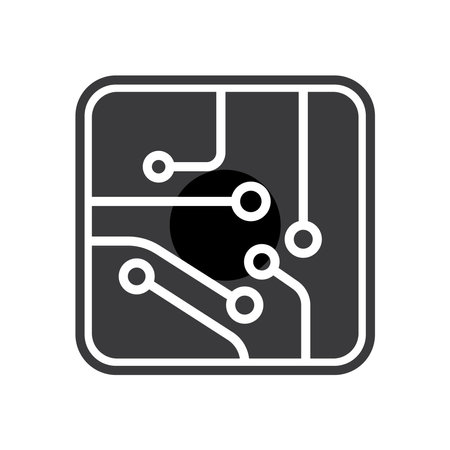 chip processor vector icon illustration designのイラスト素材