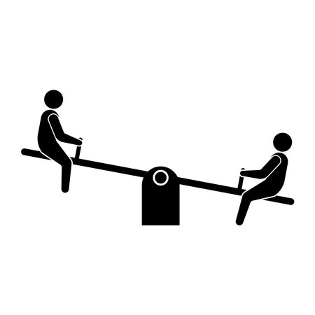 seesaw icon vector illustration symbol designのイラスト素材