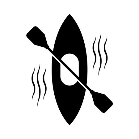 kayaking vector icon illustration symbol designのイラスト素材