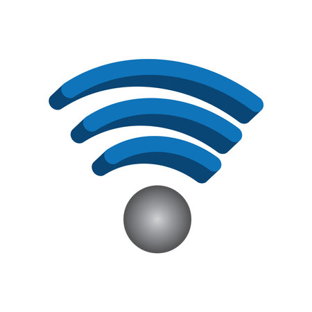 3d wi-fi icon vector illustration abstract designのイラスト素材