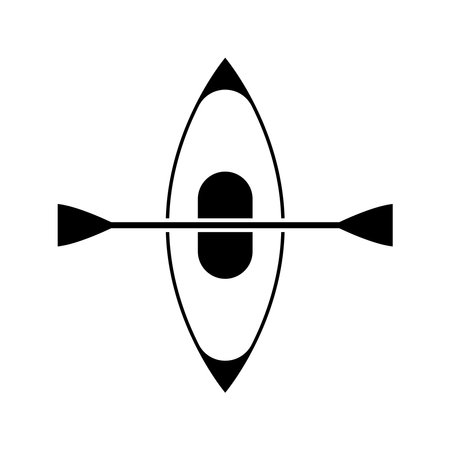 kayaking vector icon illustration symbol designのイラスト素材