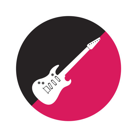 Electric Guitar icon vector illustration template designのイラスト素材
