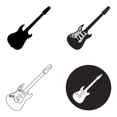 Electric Guitar icon vector illustration template designのイラスト素材