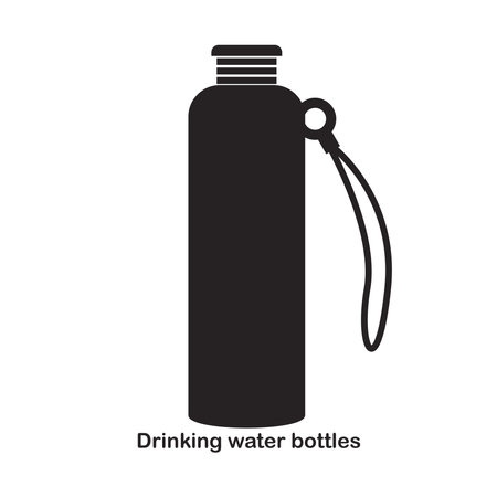 Drinking water bottles icon vector illustration template designのイラスト素材
