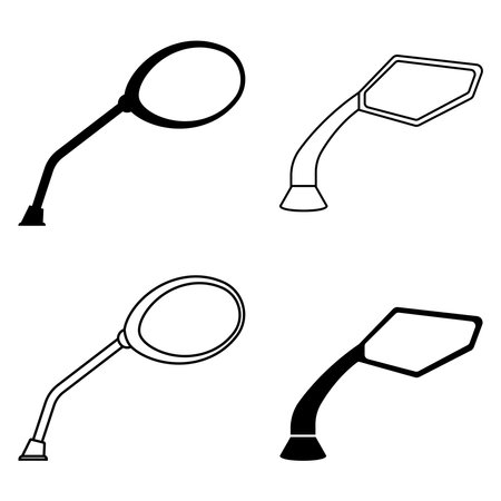 Rearview mirror icon vector illustration simple designのイラスト素材