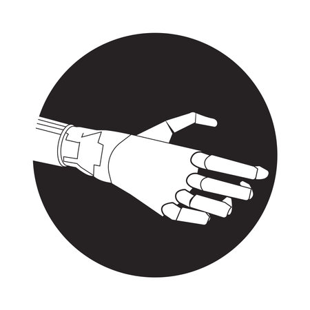 Robot hand icon vector illustration symbol designのイラスト素材
