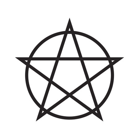 Wicca vector icon illustration symbol designのイラスト素材