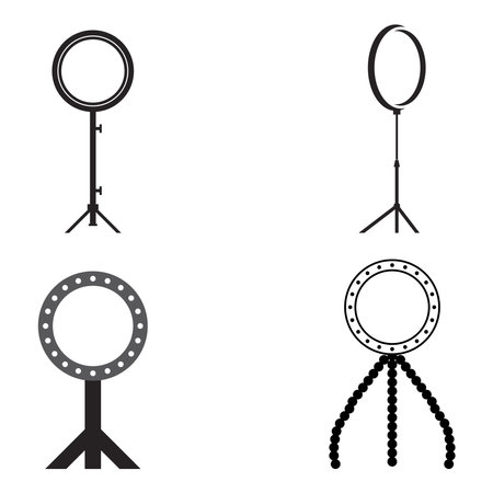 Ring light, led lamp icon vector illustration symbol designのイラスト素材