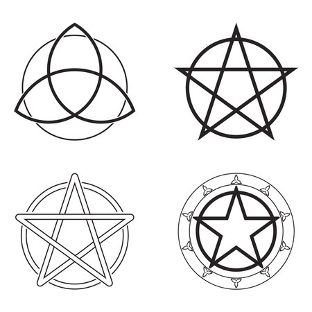 Wicca vector icon illustration symbol designのイラスト素材