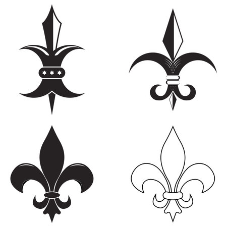 fleur de lis icon vector illustration logo designのイラスト素材
