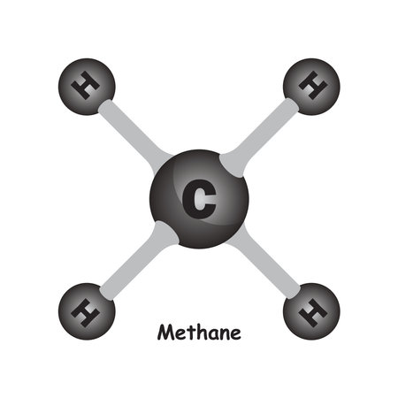 Methane molecule icon vector illustration symbol design