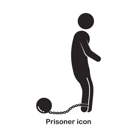 Prisoner icon vector illustration symbol designのイラスト素材