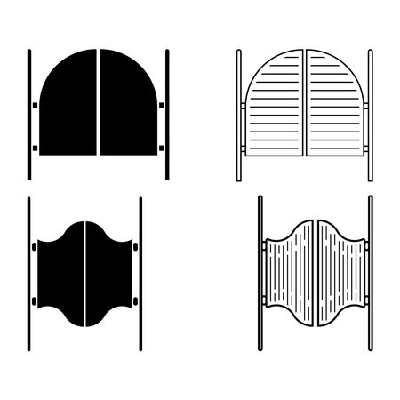 Salon door icon vector illustration symbol designのイラスト素材