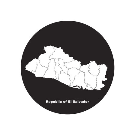 Republic of El salvador map icon vector illustration symbol designのイラスト素材