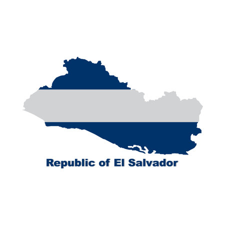 Republic of El salvador map icon vector illustration symbol designのイラスト素材