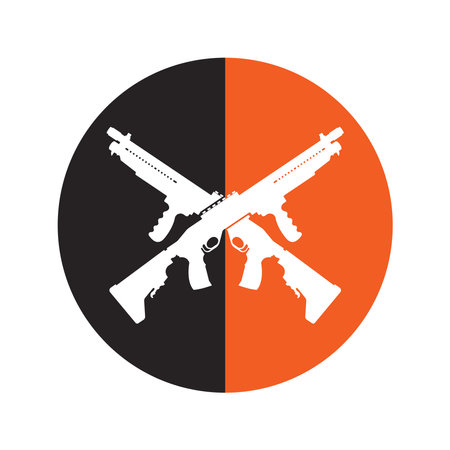 Machine Gun icon vector illustration symbol designのイラスト素材