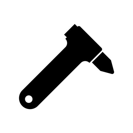Emergency Hammer or Car Glass breaker icon vector illustration designのイラスト素材