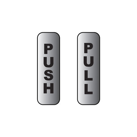 push and pull sign icon on door,vector illustration design