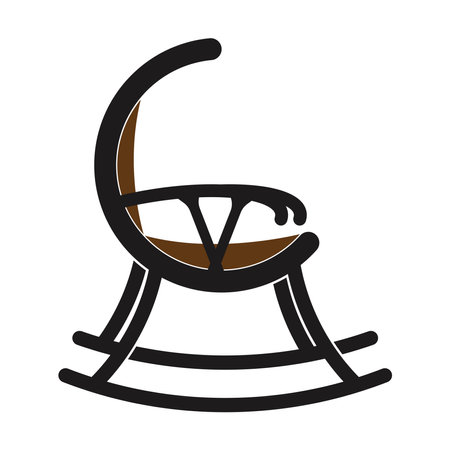 Rocking chair icon,vector illustration template designのイラスト素材