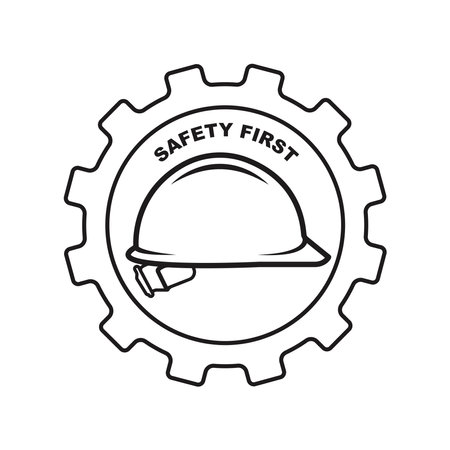 Safety first logo,vector illustration symbol designのイラスト素材