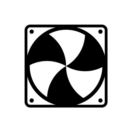 Exhaust Fan Air Cooling CPU Fan Icon,vector illustration simple designのイラスト素材