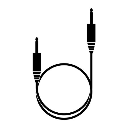 Audio cable icon. Simple illustration of audio cable vector icon for web