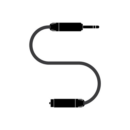 Audio cable icon. Simple illustration of audio cable vector icon for webのイラスト素材