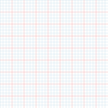Grid paper. Abstract squared background with color graph. Geometric pattern for school, wallpaper, textures, notebook. Lined blank on transparent backgroundのイラスト素材