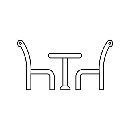 Dining table icon illustration designのイラスト素材