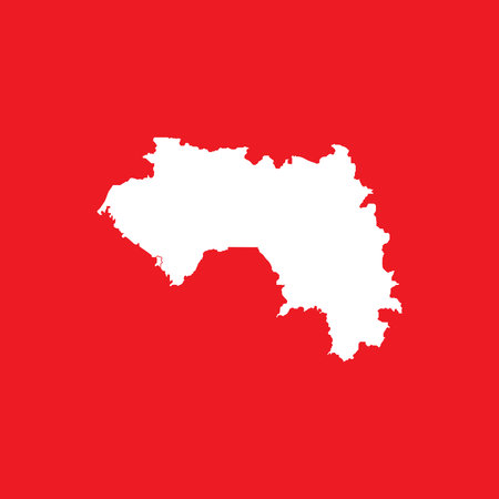 Guinea map icon illustration element designのイラスト素材
