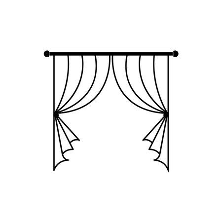 curtain illustration icon element designのイラスト素材